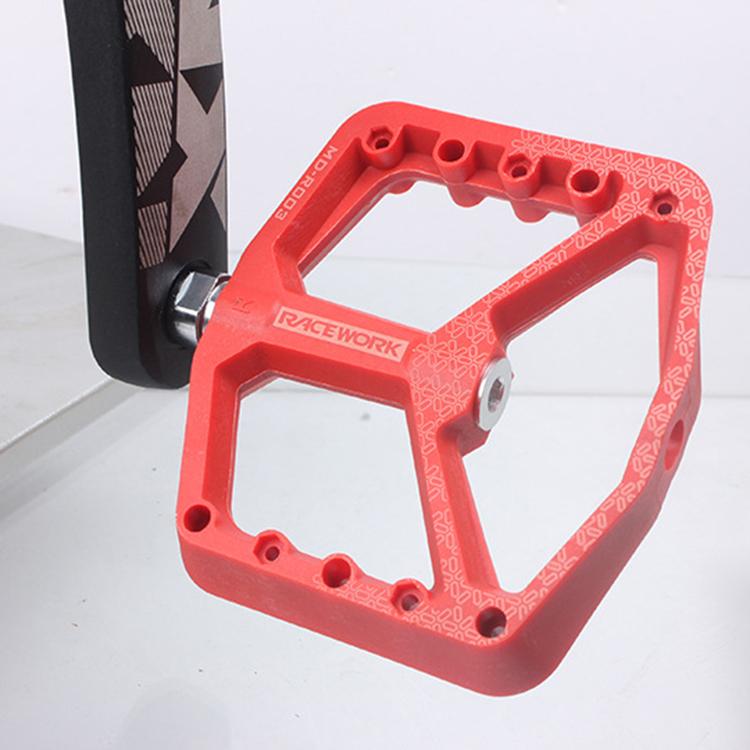 RACEWORK RK579 1pair Bicycle Wide Anti-slip Bearing Pedal Nylon Pedal(Cyan) - free shipping - PMc TechLife - Order now!