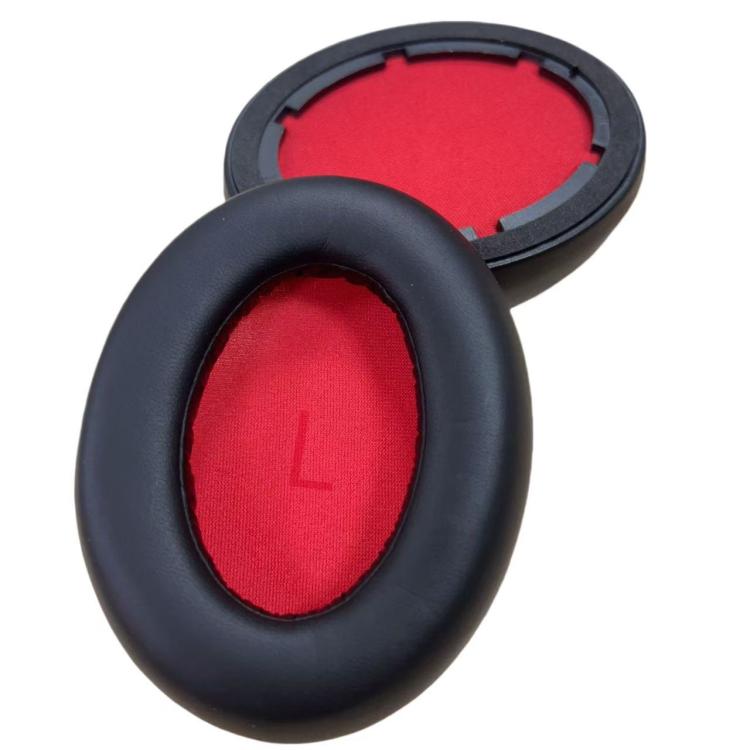 For 1MORE SonoFlow SE / HC905 Headphone 1pair Earpad Ear Cushion(Black Red) - Earmuff & Pad by PMc TechLife | Online Shopping South Africa | PMc TechLife | Buy Now Pay Later Mobicred