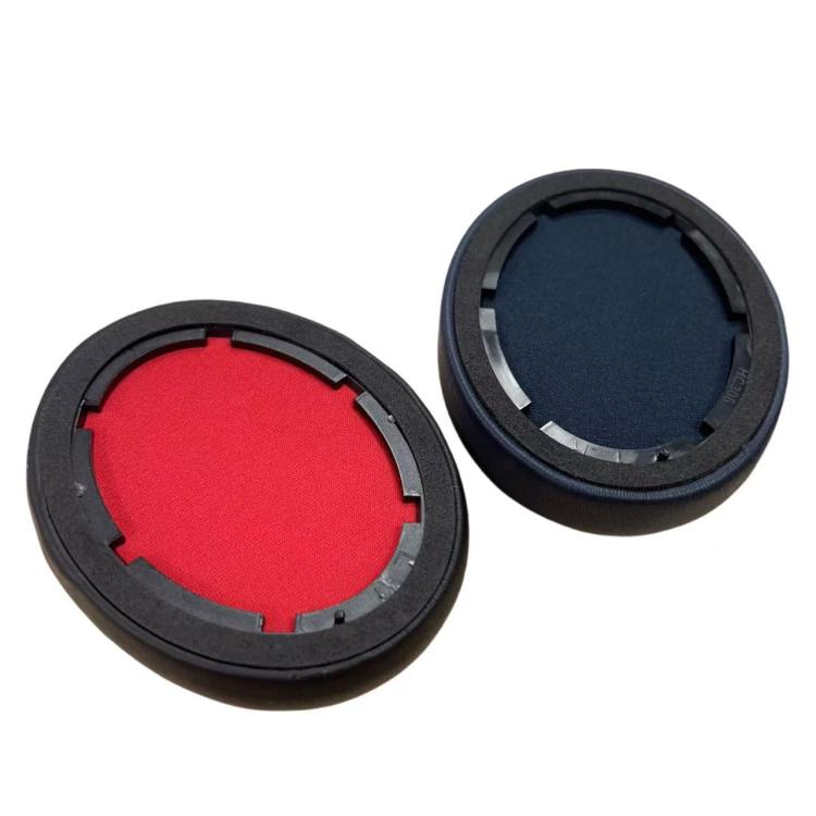 For 1MORE SonoFlow SE / HC905 Headphone 1pair Earpad Ear Cushion(Black Red) - Earmuff & Pad by PMc TechLife | Online Shopping South Africa | PMc TechLife | Buy Now Pay Later Mobicred