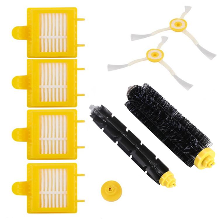 8pcs /Set For IRobot Roomba 700/780 Series Sweeping Robot Accessories 4 HEPA Filter +2 Side Brush +1pair Main Brush(Yellow) - free shipping - PMc TechLife - Order now!