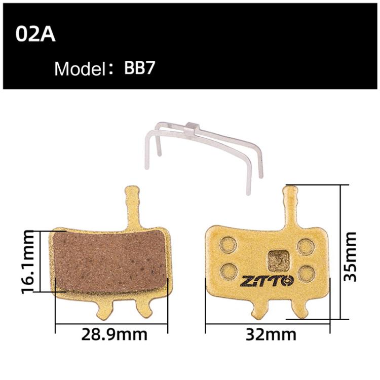 2pairs ZTTO Mountain Bike Full Metal Copper Base Lining Oil Disc Block Brake Pad, Model: MJ-02A - Bicycle Brake Parts by ZTTO | Online Shopping South Africa | PMc TechLife | Buy Now Pay Later Mobicred