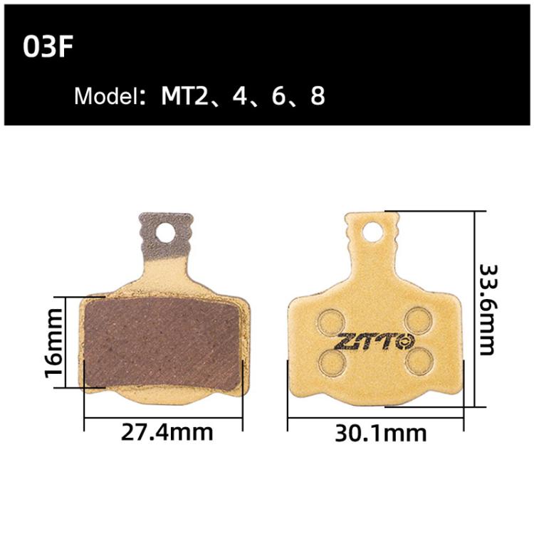 2pairs ZTTO Mountain Bike Full Metal Copper Base Lining Oil Disc Block Brake Pad, Model: MJ-03F - free shipping - PMc TechLife - Order now!