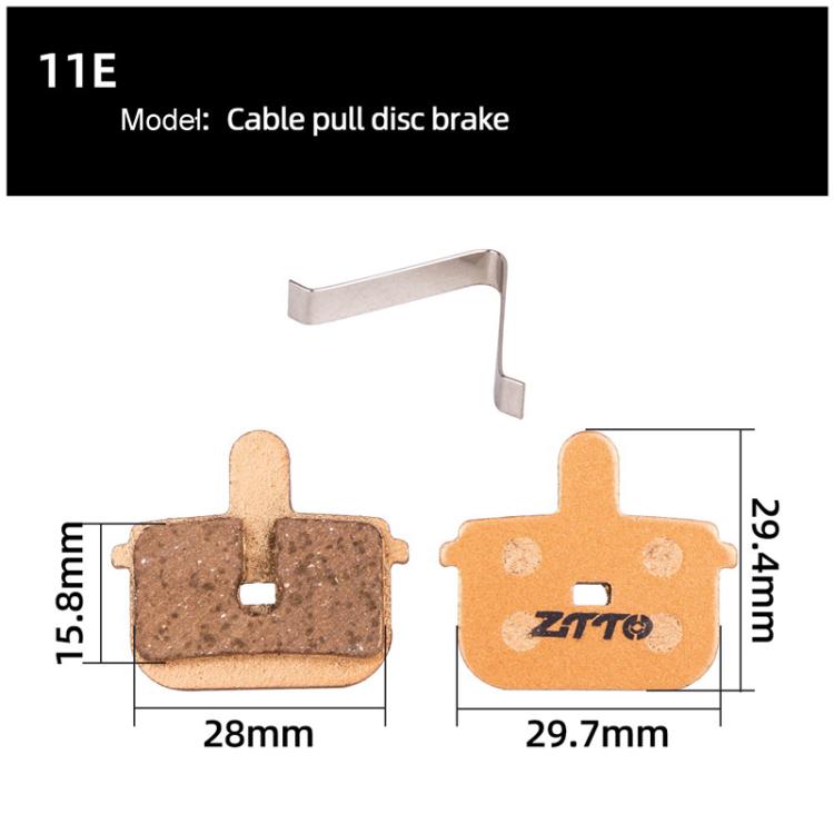 2pairs ZTTO Mountain Bike Full Metal Copper Base Lining Oil Disc Block Brake Pad, Model: MJ-11E - free shipping - PMc TechLife - Order now!