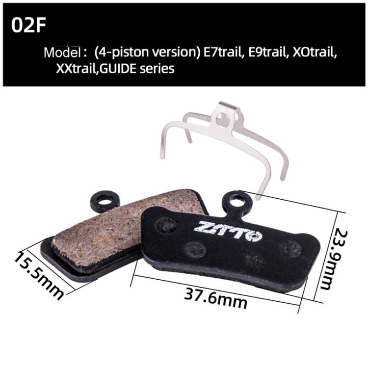 2pairs ZTTO Bicycle Disc Braking Pads Mountain Bike Semi-Metallic Resin Brake Pads, Model: MS-02F - free shipping - PMc TechLife - Order now!