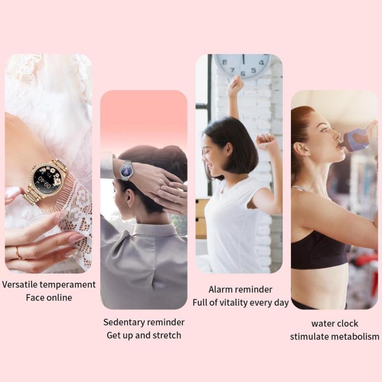 Bluetooth Calling AI Voice Assistant Life Waterproof Sports Smartwatch, Color: Gold Pink Silicone Strap - free shipping - PMC TechLife - Order now!