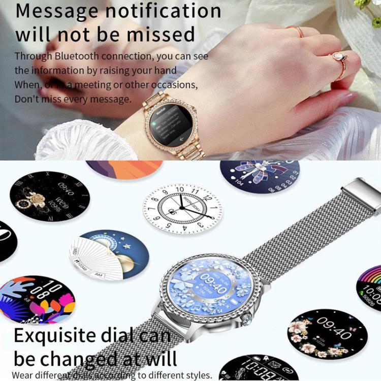 Bluetooth Calling AI Voice Assistant Life Waterproof Sports Smartwatch, Color: Gold Pink Silicone Strap - free shipping - PMC TechLife - Order now!