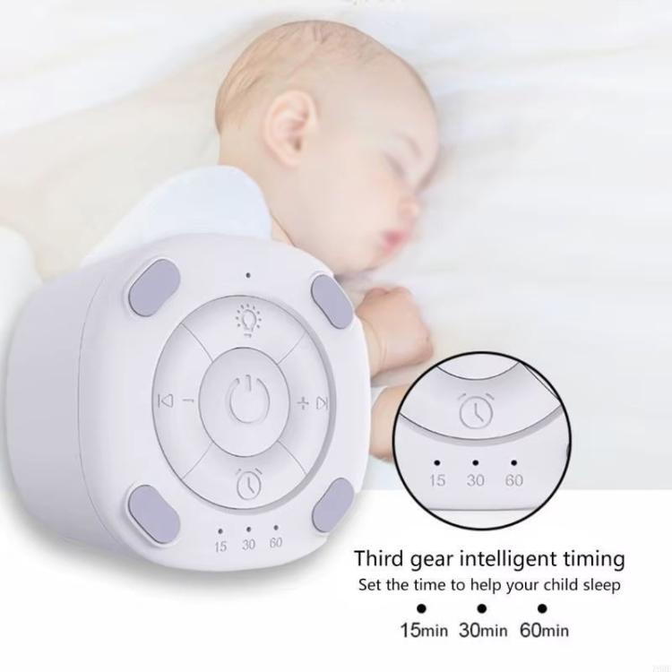 LT010 7-color Breathing Light Baby White Noise Sleep Device Portable Sleep Aid(White) - free shipping - PMC TechLife - Order now!