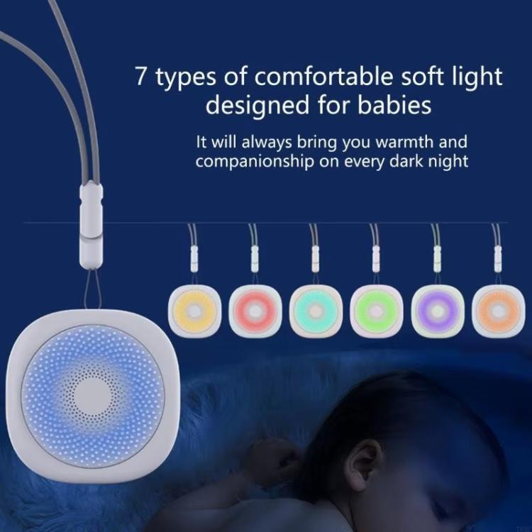 LT010 7-color Breathing Light Baby White Noise Sleep Device Portable Sleep Aid(White) - free shipping - PMC TechLife - Order now!