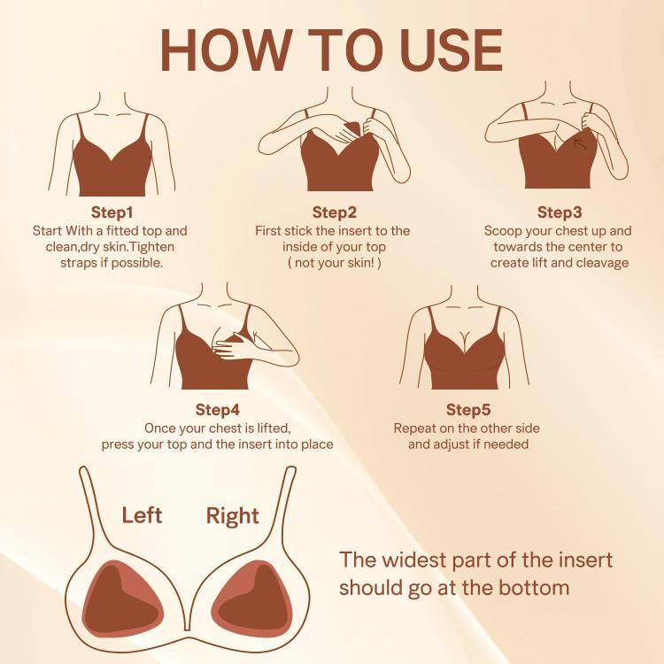 Double-Sided Silicone Thickened Inserts Gather Triangle Breast Pads, Size: XL/D(Brown Skin With Orange Box) - free shipping - PMC TechLife - Order now!