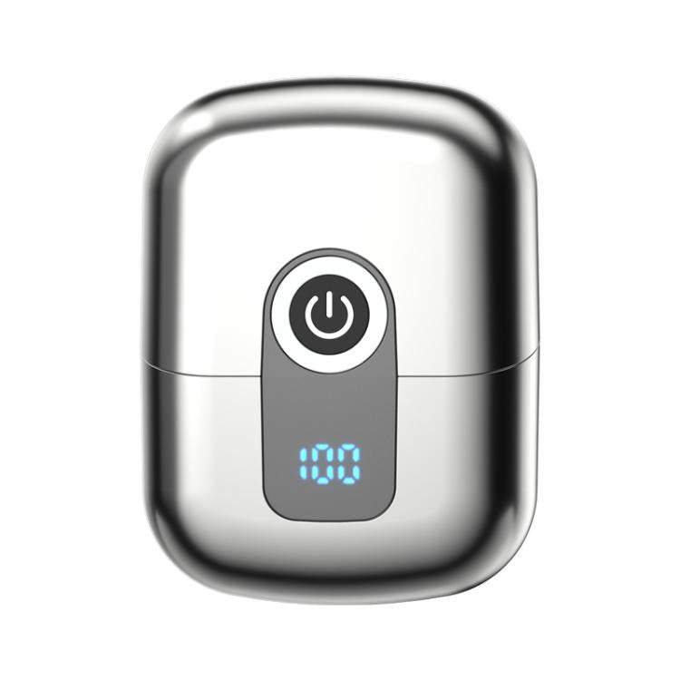 Portable Mini Dual Head Electric Shaver for Men - LCD Display, Floating Blades, Waterproof, USB-C Rechargeable(Silver) - free shipping - PMC TechLife - Order now!