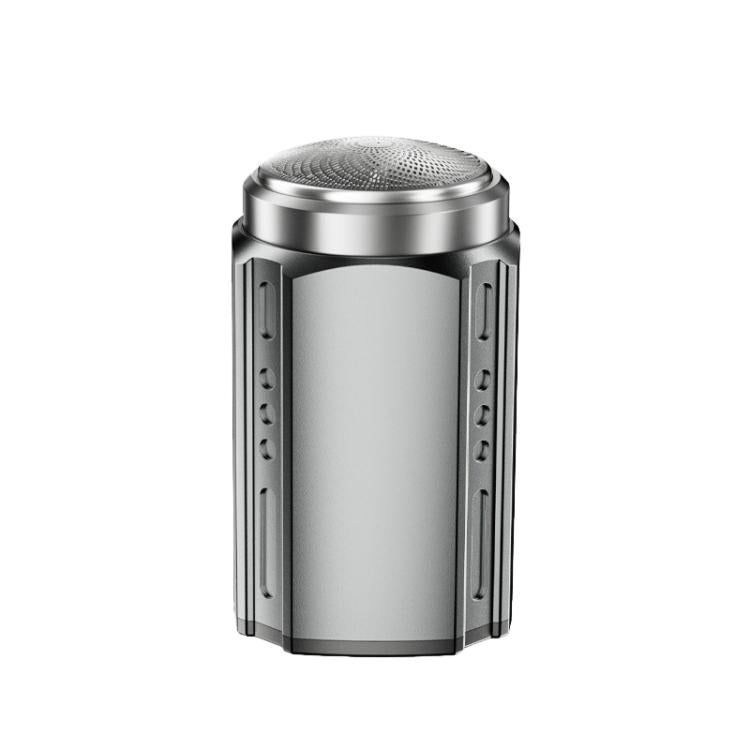 Portable Electric Shaver for Men with LCD Display ��� Travel-Friendly Mini Shaver, USB Type-C Fast Charging, Waterproof & Washable Design, Style: 6-blade Head Dark Metallic Gray - free shipping - PMC TechLife - Order now!