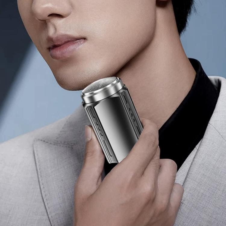 Portable Electric Shaver for Men with LCD Display ��� Travel-Friendly Mini Shaver, USB Type-C Fast Charging, Waterproof & Washable Design, Style: Floating Blade Dark Metallic Gray - free shipping - PMC TechLife - Order now!