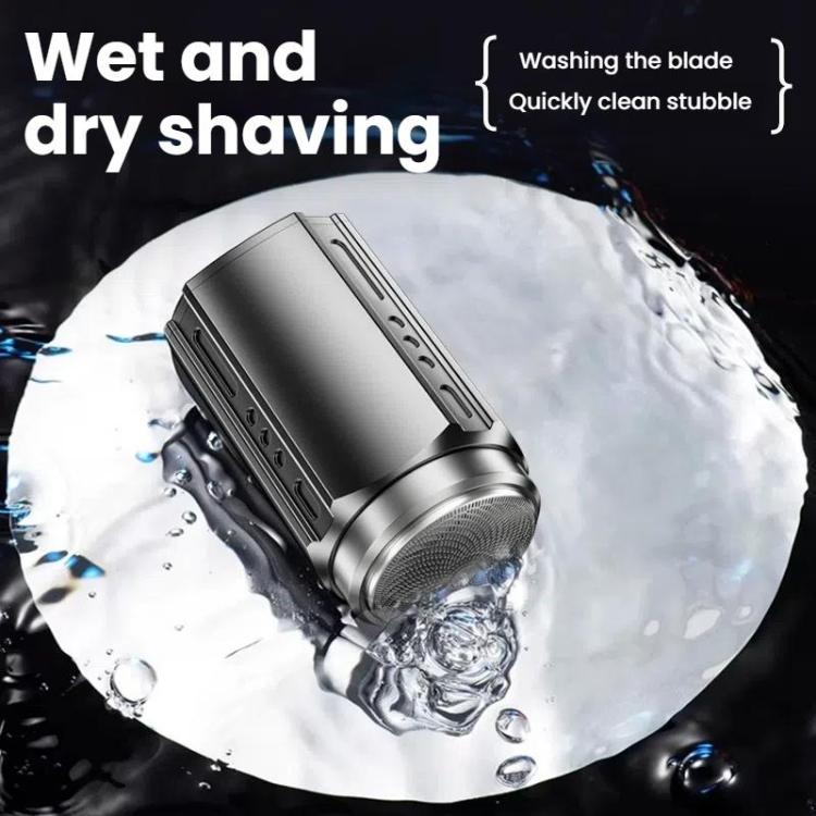 Portable Electric Shaver for Men with LCD Display ��� Travel-Friendly Mini Shaver, USB Type-C Fast Charging, Waterproof & Washable Design, Style: Floating Blade Dark Metallic Gray - free shipping - PMC TechLife - Order now!