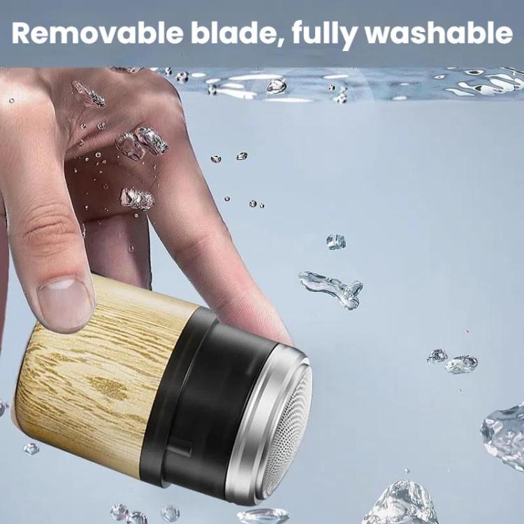 Wood Grain Electric Shaver Rechargeable Men Shaver with 6 Stainless Steel Blades, Waterproof Washable Head & High-Power Motor for Smooth Shaving 2207 - free shipping - PMC TechLife - Order now!
