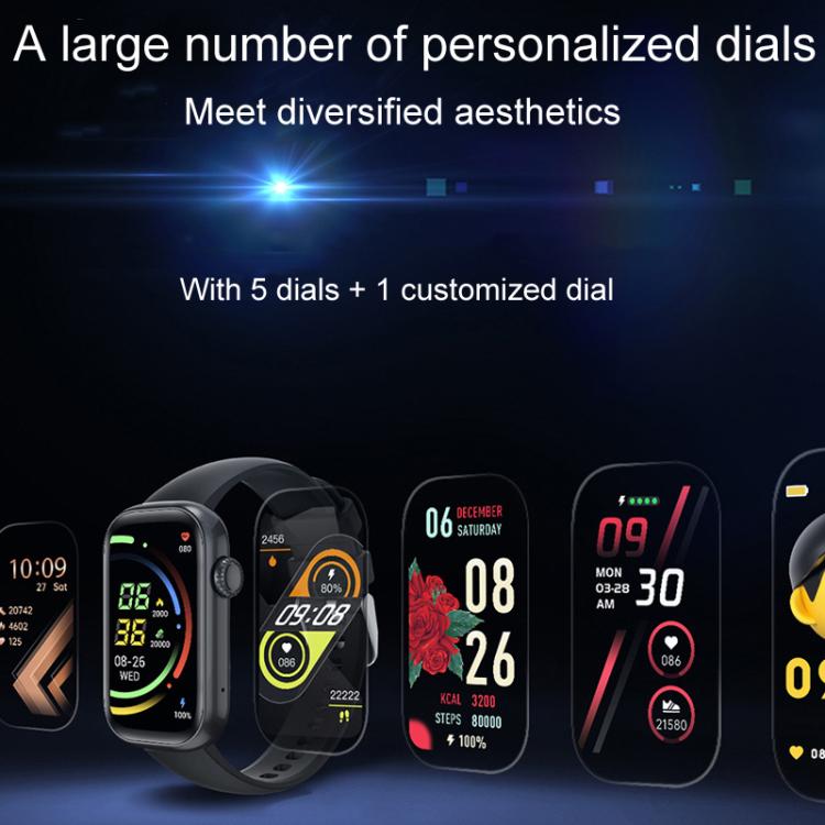 QS50 1.47inch TFT Screen Smart Wristband Support Bluetooth Calling / Oxygen Detection / Sleep Detection / Heart Rate Detection(Gray Green) - free shipping - PMC TechLife - Order now!