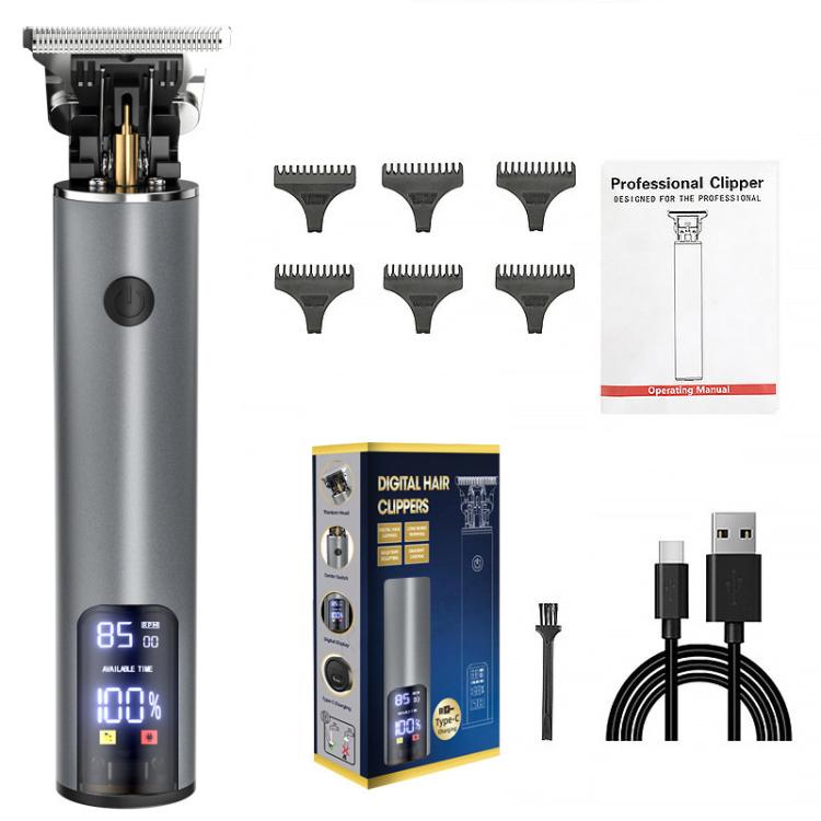 Rechargeable Haircut Kit Hair Clippers For Men - Zero Blade Trimmer For Vintage Oil Head & Bald Head Styles(Dark Metallic Gray) - free shipping - PMC TechLife - Order now!