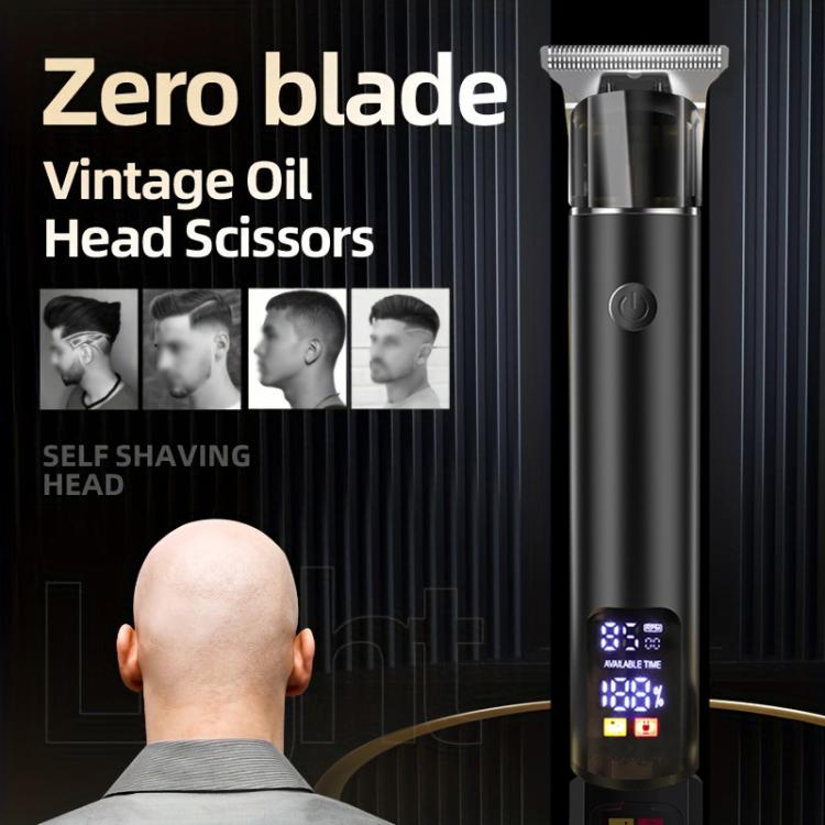 Rechargeable Haircut Kit Hair Clippers For Men - Zero Blade Trimmer For Vintage Oil Head & Bald Head Styles(Wood Grain) - free shipping - PMC TechLife - Order now!