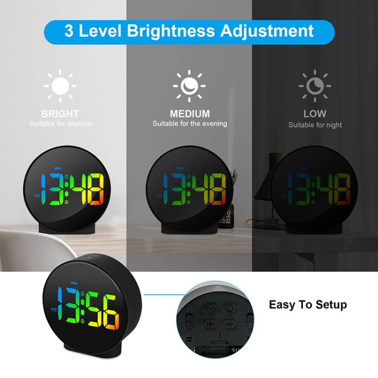 EDUP EH-8816 Simple Digital Electronic Clock Night Light Battery Plug-in Dual Power Mode Alarm Clock(Black Case White Letter) - free shipping - PMC TechLife - Order now!