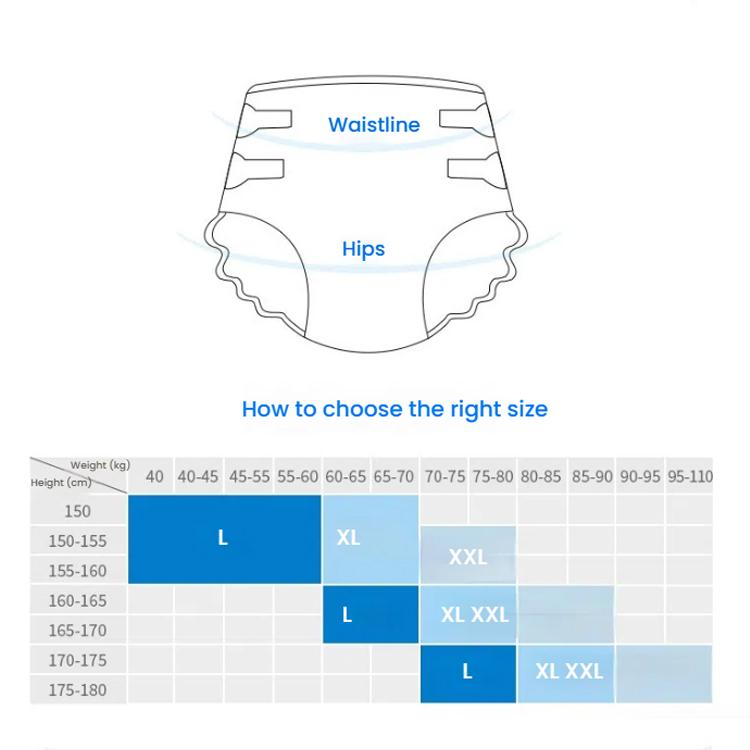 Hexibao Adhesive Adult Diapers, Size: Reinforced XL 30pcs - free shipping - PMC TechLife - Order now!