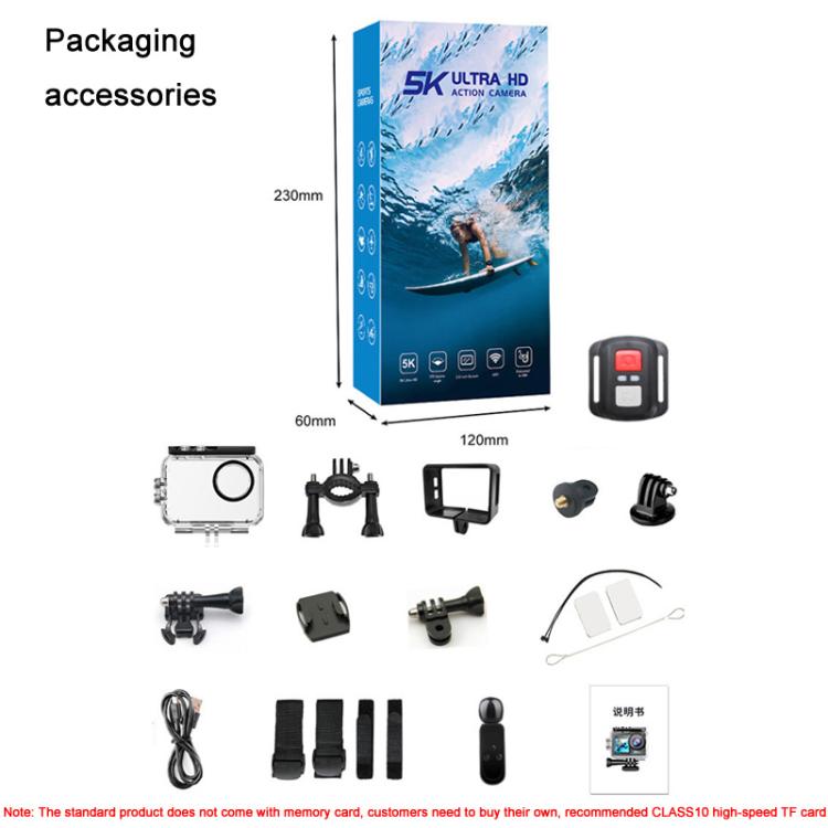 M40R With Remote Control 5K Action Camera Anti-Shake Outdoor HD Shooting Cycling Recorder Under Dive Camera - free shipping - PMC TechLife - Order now!