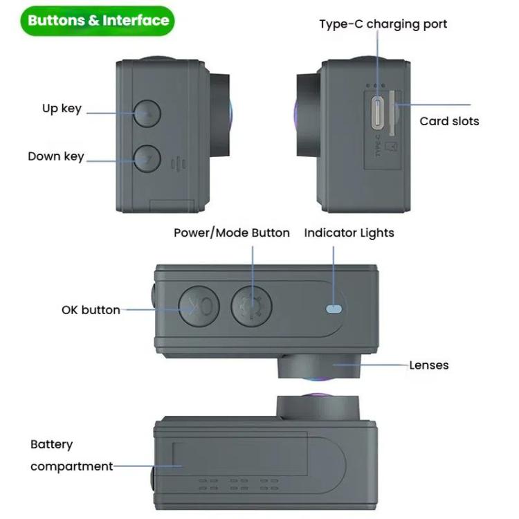 M40TR With Touch Screen + Remote Control 5K Action Camera Anti-Shake Outdoor HD Shooting Cycling Recorder Under Dive Camera - free shipping - PMC TechLife - Order now!