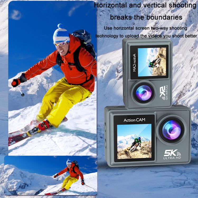 M40TRW With Touch Screen + Remote Control + Microphone 5K Action Camera Anti-Shake Outdoor HD Shooting Cycling Recorder Under Dive Camera - free shipping - PMC TechLife - Order now!