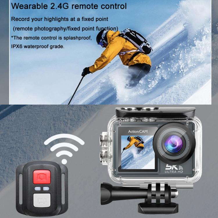M40R With Remote Control 5K Action Camera Anti-Shake Outdoor HD Shooting Cycling Recorder Under Dive Camera - free shipping - PMC TechLife - Order now!