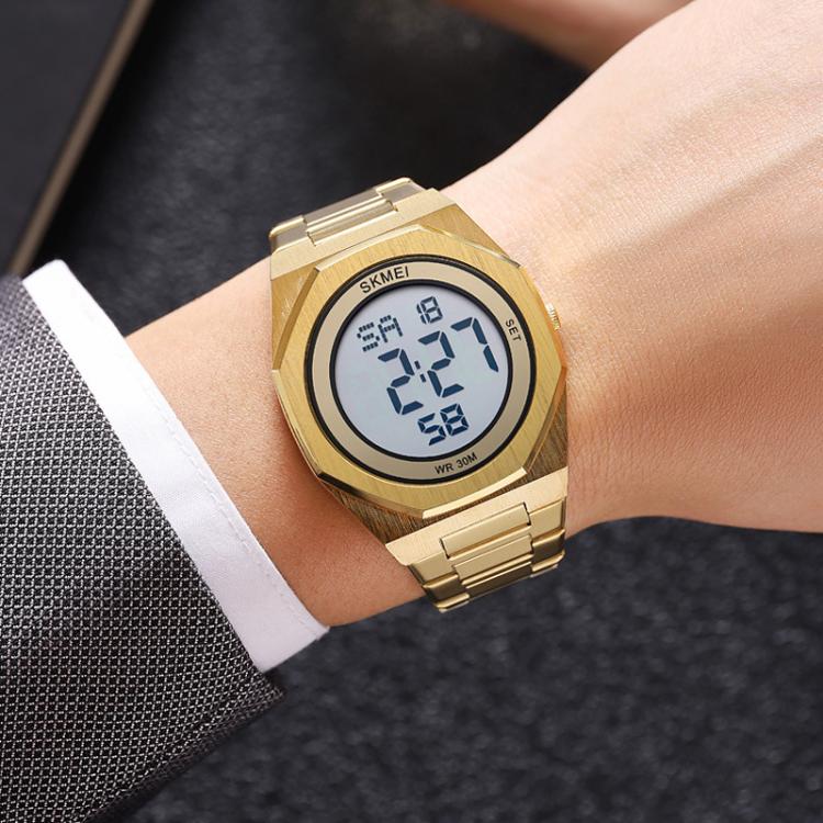 SKMEI 2479 Men Business Casual Multi-Function Chronograph Electronic Watch(Gold) - free shipping - PMC TechLife - Order now!