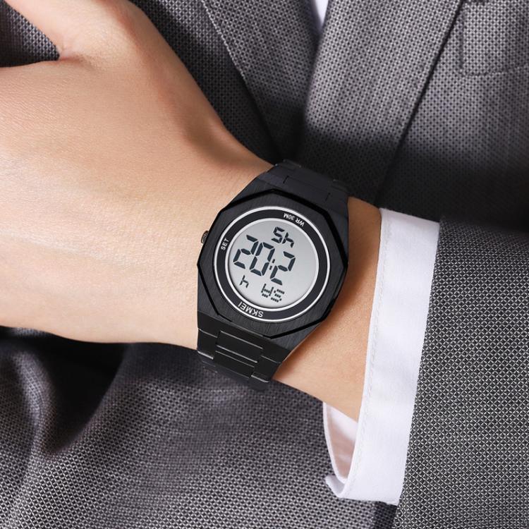 SKMEI 2479 Men Business Casual Multi-Function Chronograph Electronic Watch(Black) - free shipping - PMC TechLife - Order now!