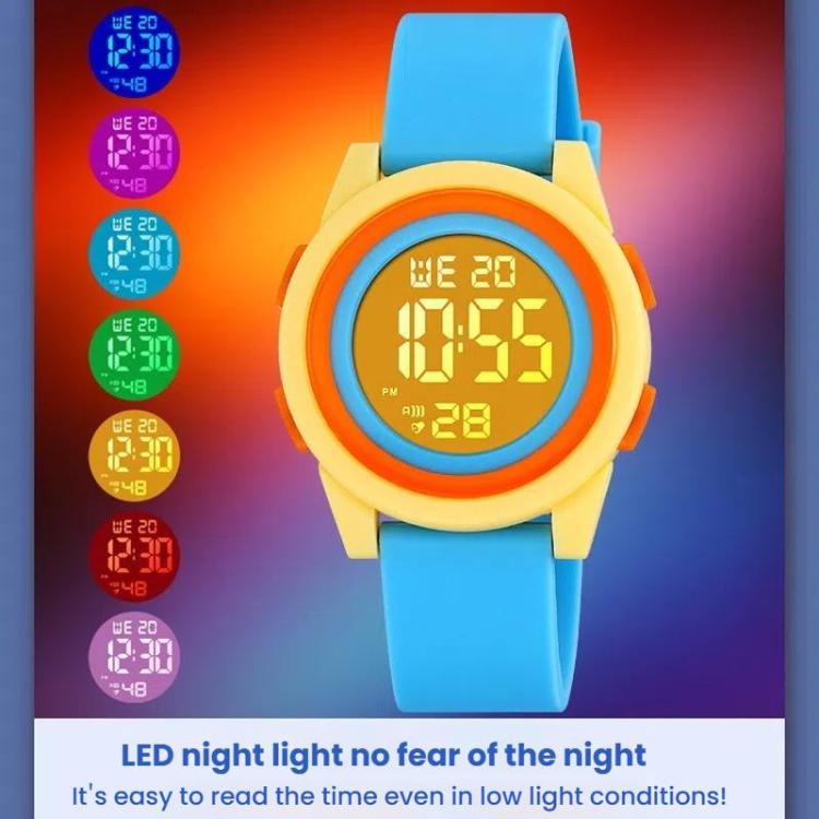 SKMEI 2429 Youth Electronic Watch Simple Outdoor Sports Watch(Pink Blue) - free shipping - PMC TechLife - Order now!