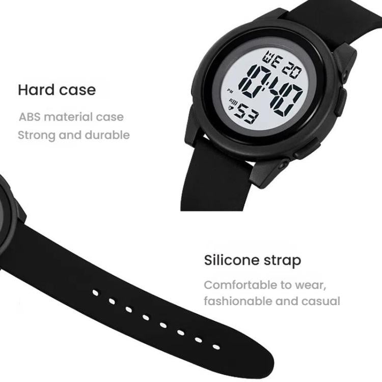 SKMEI 2429 Youth Electronic Watch Simple Outdoor Sports Watch(Black) - free shipping - PMC TechLife - Order now!