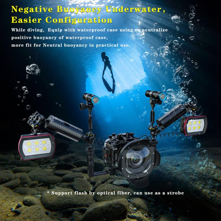 Sea Frogs SF-22  40M/130FT 6000 Lumen Underwater Photography Light(Black) - free shipping - PMC TechLife - Order now!