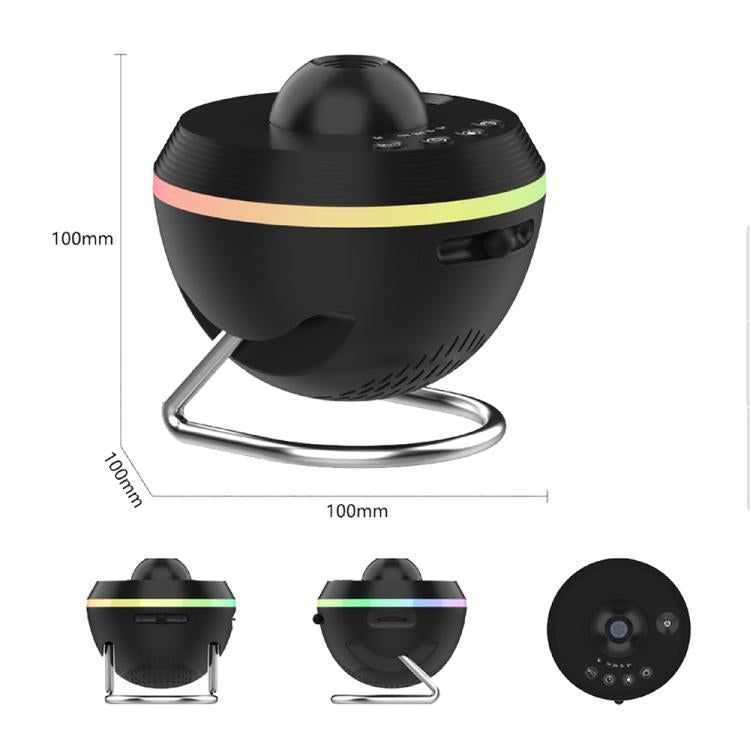 USB Plug-in Space Ball HD Galaxy Projector Lamp Dynamic Meteor Starry Sky Atmosphere Light(Black) - Projection Lamp by PMc TechLife | Online Shopping South Africa | PMc TechLife | Buy Now Pay Later Mobicred