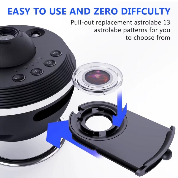 USB Plug-in Space Ball HD Galaxy Projector Lamp Dynamic Meteor Starry Sky Atmosphere Light(White) - free shipping - PMc TechLife - Order now!