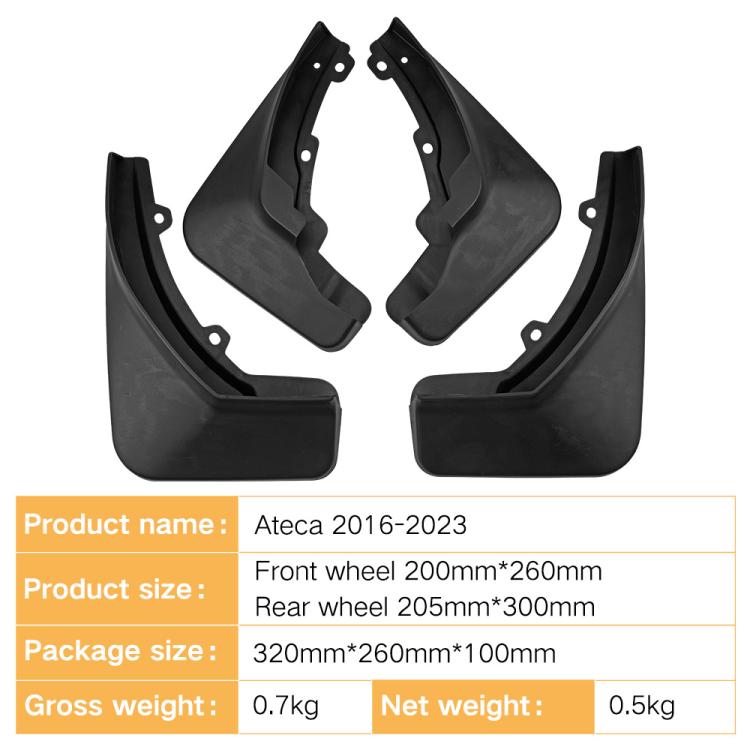 For SEAT Ateca/Volkswagen Jetta VS5 Car Tire Soft Rubber Fender(Black) - Wheels Tires & Parts by PMc TechLife | Online Shopping South Africa | PMc TechLife | Buy Now Pay Later Mobicred