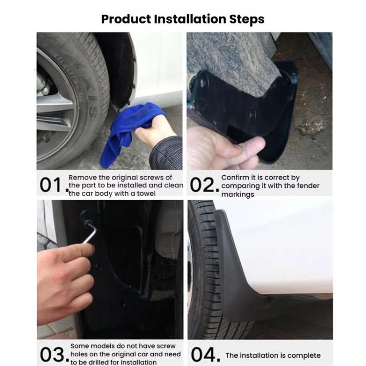 For SEAT Ateca/Volkswagen Jetta VS5 Car Tire Soft Rubber Fender(Black) - Wheels Tires & Parts by PMc TechLife | Online Shopping South Africa | PMc TechLife | Buy Now Pay Later Mobicred