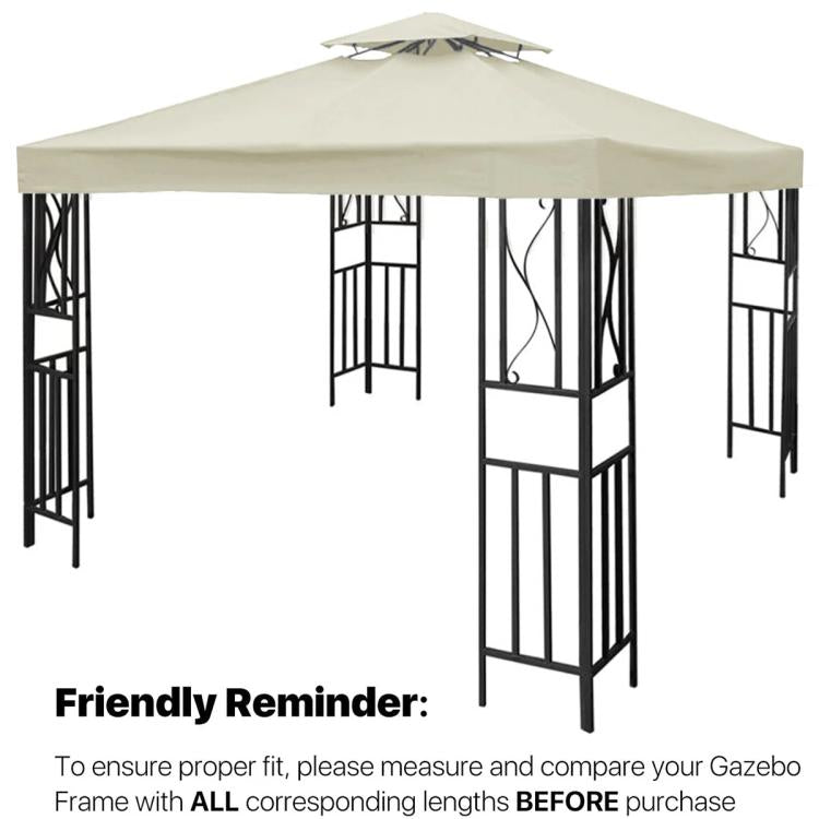 3x3m  Garden Gazebo Top Cover Canopy Replacement Top Patio Roof Awning for Outdoor Terrace, Garden Tent, Pergola(Wine Red) - Patio Umbrella by PMc TechLife | Online Shopping South Africa | PMc TechLife | Buy Now Pay Later Mobicred