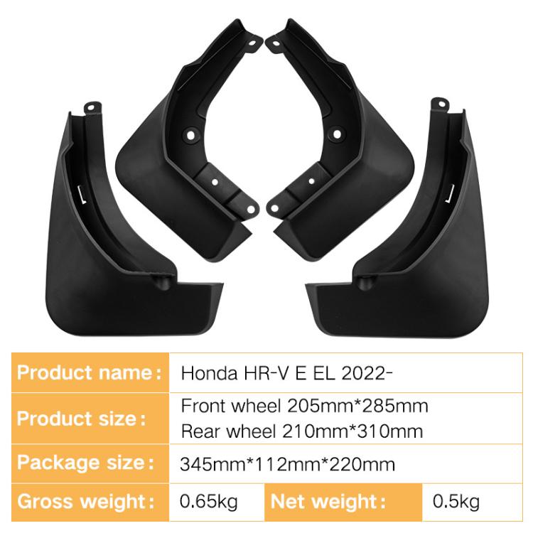 For 2022 Honda HR-V E EL Car Tire Soft Mudguard(Black) - Wheels Tires & Parts by PMc TechLife | Online Shopping South Africa | PMc TechLife | Buy Now Pay Later Mobicred