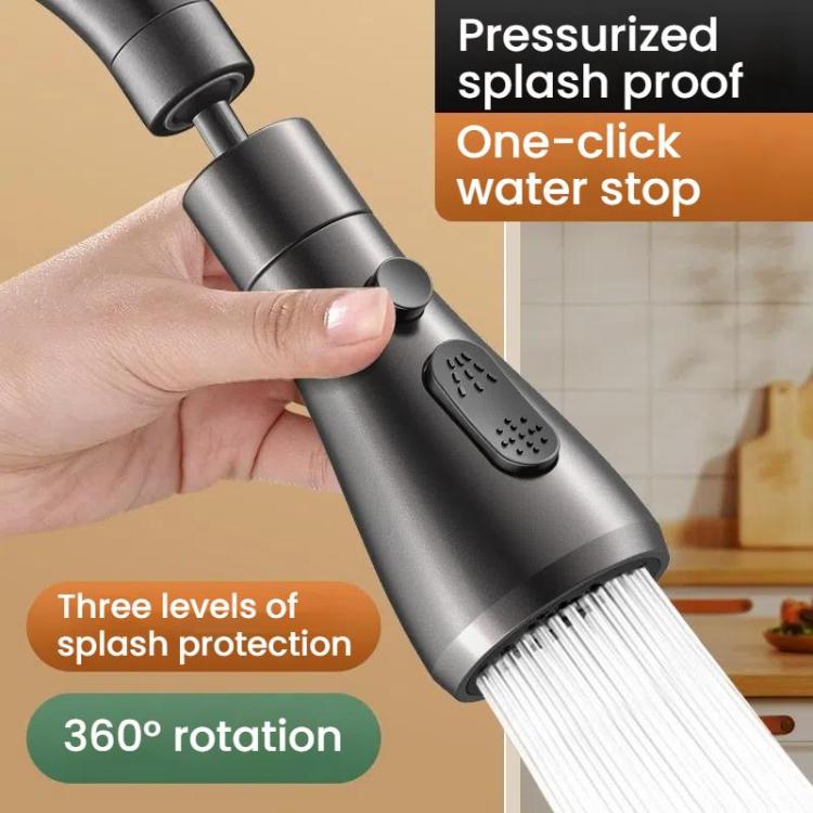 Kitchen Universal Faucet Extender Sink Connector Spout Swivel Faucet Splash Guard(Black) - free shipping - PMc TechLife - Order now!