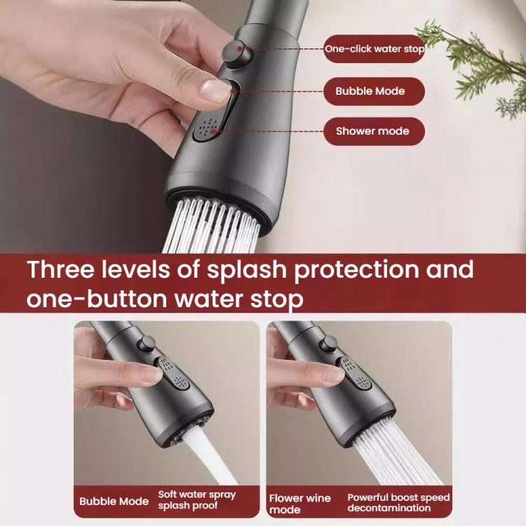 Kitchen Universal Faucet Extender Sink Connector Spout Swivel Faucet Splash Guard(Black) - free shipping - PMc TechLife - Order now!