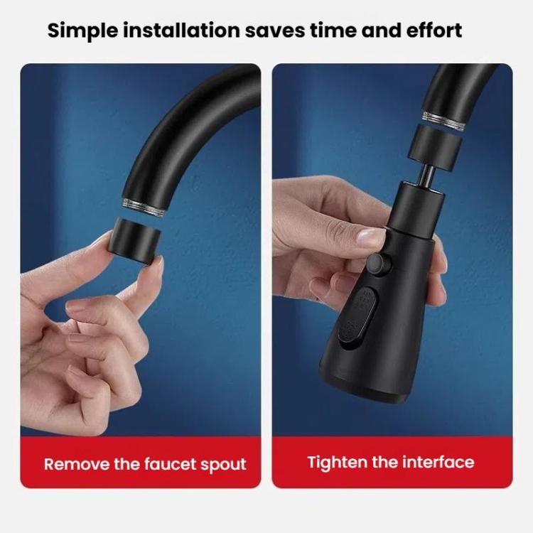 Kitchen Universal Faucet Extender Sink Connector Spout Swivel Faucet Splash Guard(Gray) - free shipping - PMc TechLife - Order now!