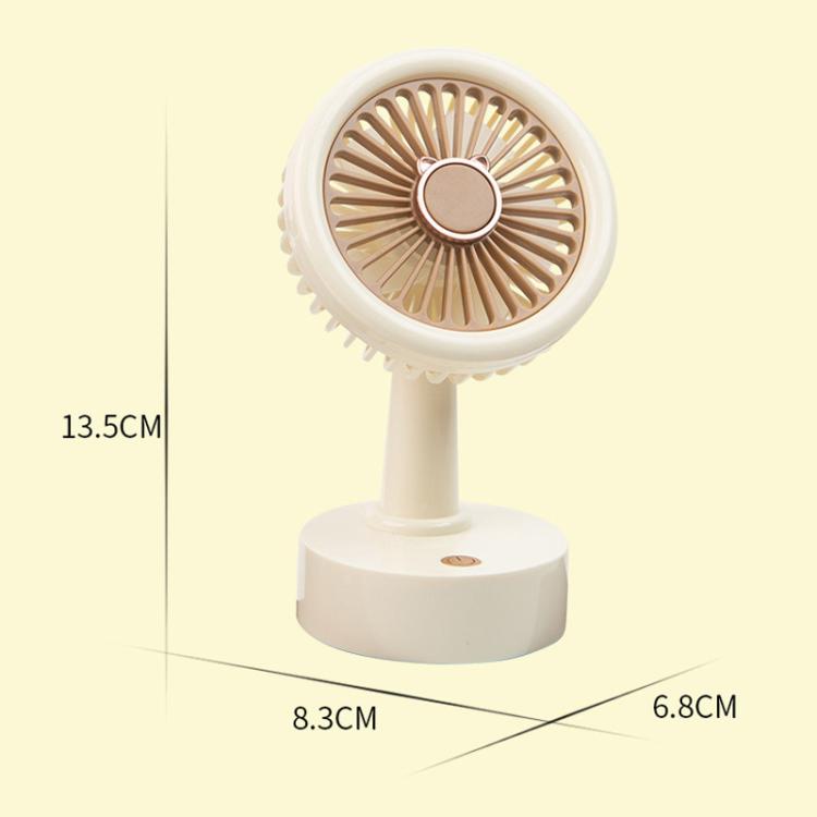 Student USB Small Desktop Fan Replaceable Animal Ears Multi-Speed Lithium Battery Mute Fan, Color: Pink Bear - free shipping - PMc TechLife - Order now!
