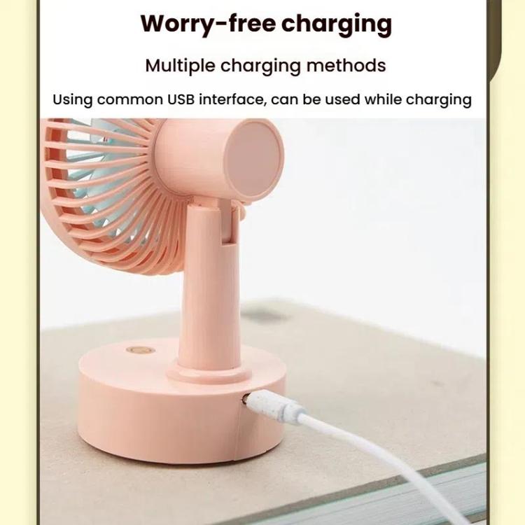 Student USB Small Desktop Fan Replaceable Animal Ears Multi-Speed Lithium Battery Mute Fan, Color: Green Deer - free shipping - PMc TechLife - Order now!