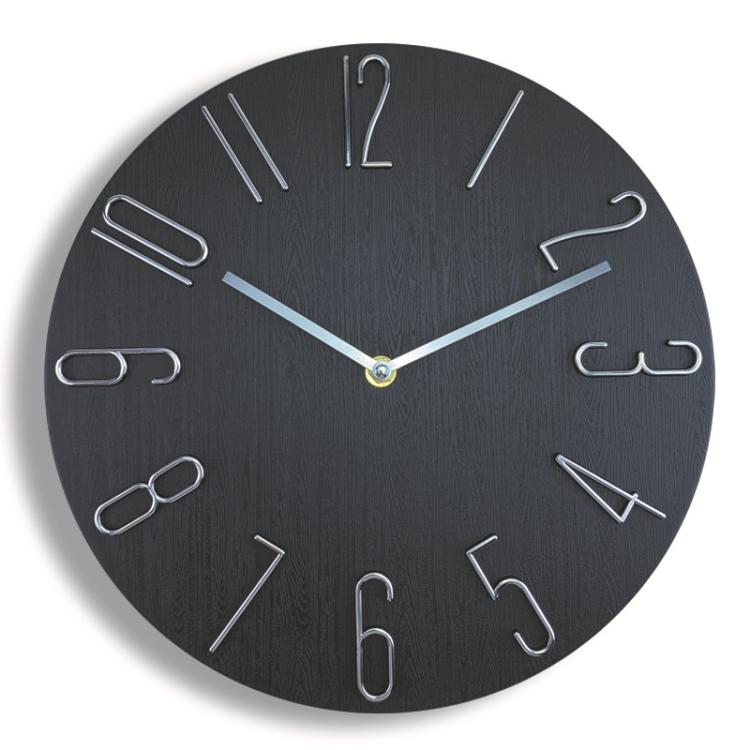 12 Inch Frameless Minimalist Wall Clock Silent Modern Quartz Clock for Living Room, Bedroom, Kitchen, Color: Black - free shipping - PMC TechLife - Order now!