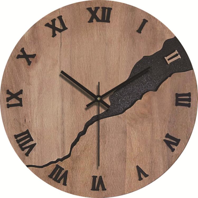 12-inch Imitation Wood Grain Texture Decorative Wall Clock Silent Quartz Clock Holiday Gift HR-CMW03 - free shipping - PMC TechLife - Order now!