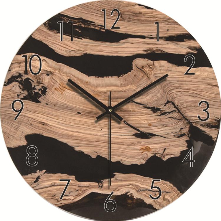 12-inch Imitation Wood Grain Texture Decorative Wall Clock Silent Quartz Clock Holiday Gift HR-CMW15 - free shipping - PMC TechLife - Order now!