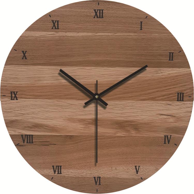 12-inch Imitation Wood Grain Texture Decorative Wall Clock Silent Quartz Clock Holiday Gift HR-CMW16 - free shipping - PMC TechLife - Order now!