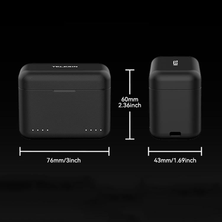 For Insta360 X4 TELESIN Battery Charger Dual Battery Storage Charging Case - free shipping - PMC TechLife - Order now!