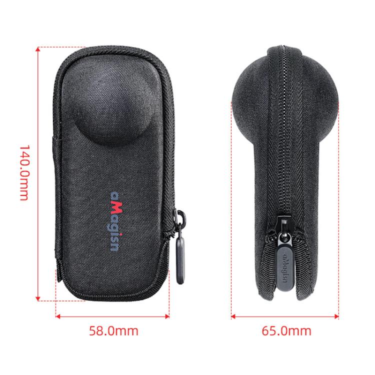 For Insta360 X5 Camera aMagisn Storage Bag Hard Shell Protective Case with Carabiner Clip - free shipping - PMC TechLife - Order now!