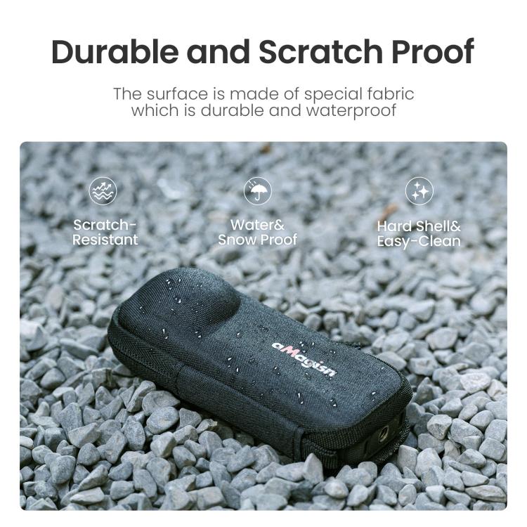 For Insta360 X5 Camera aMagisn Storage Bag Hard Shell Protective Case with Carabiner Clip - free shipping - PMC TechLife - Order now!